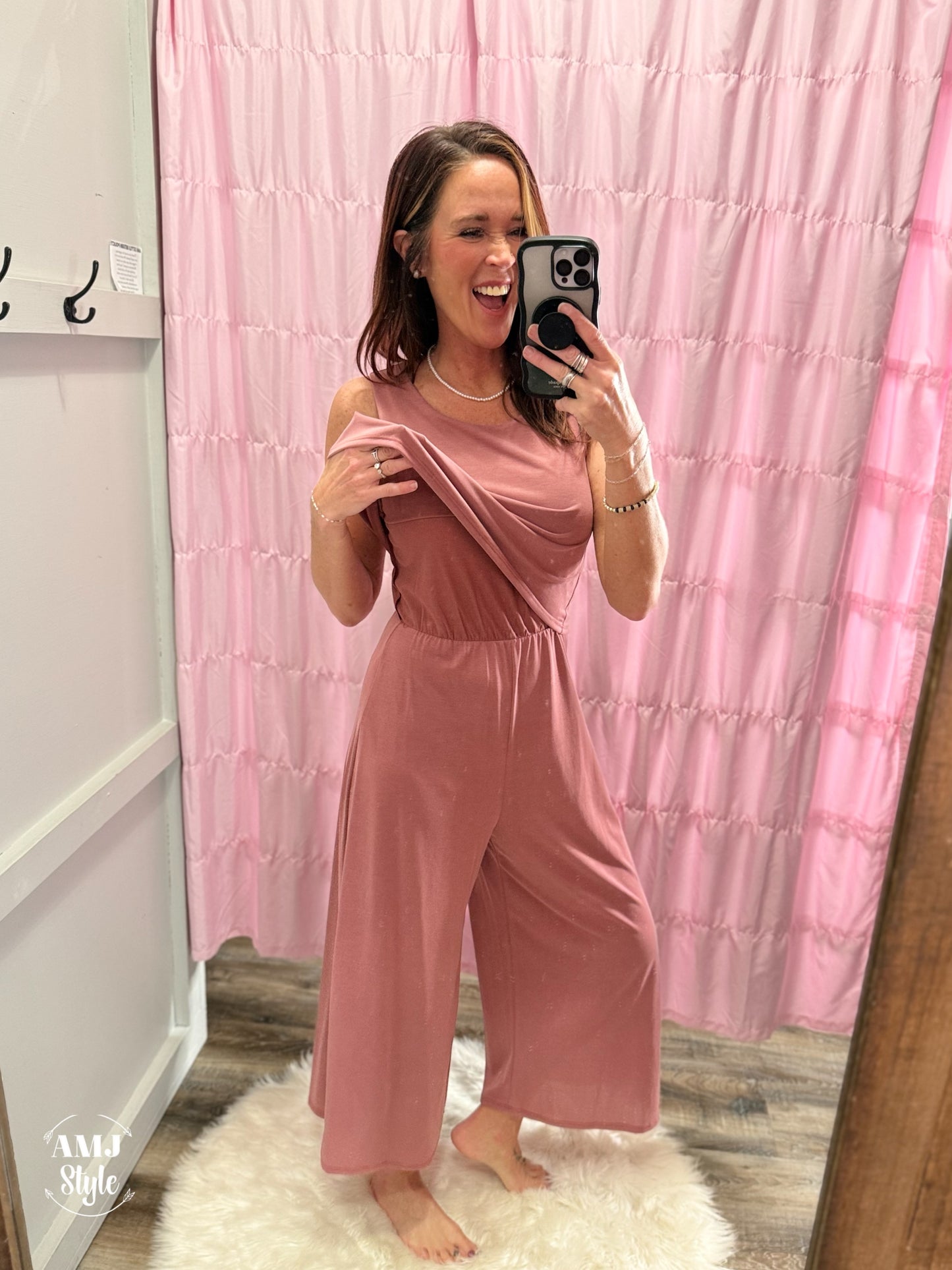 Anika Tank Jumpsuit - Mauve