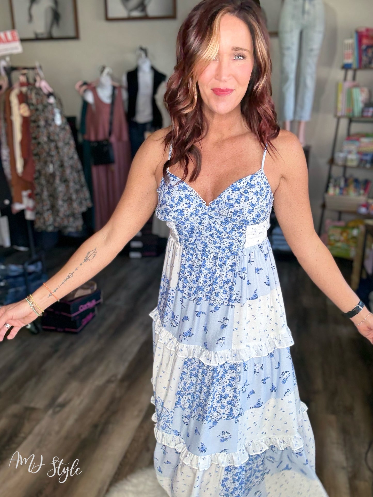 Serene Blossom Maxi Dress