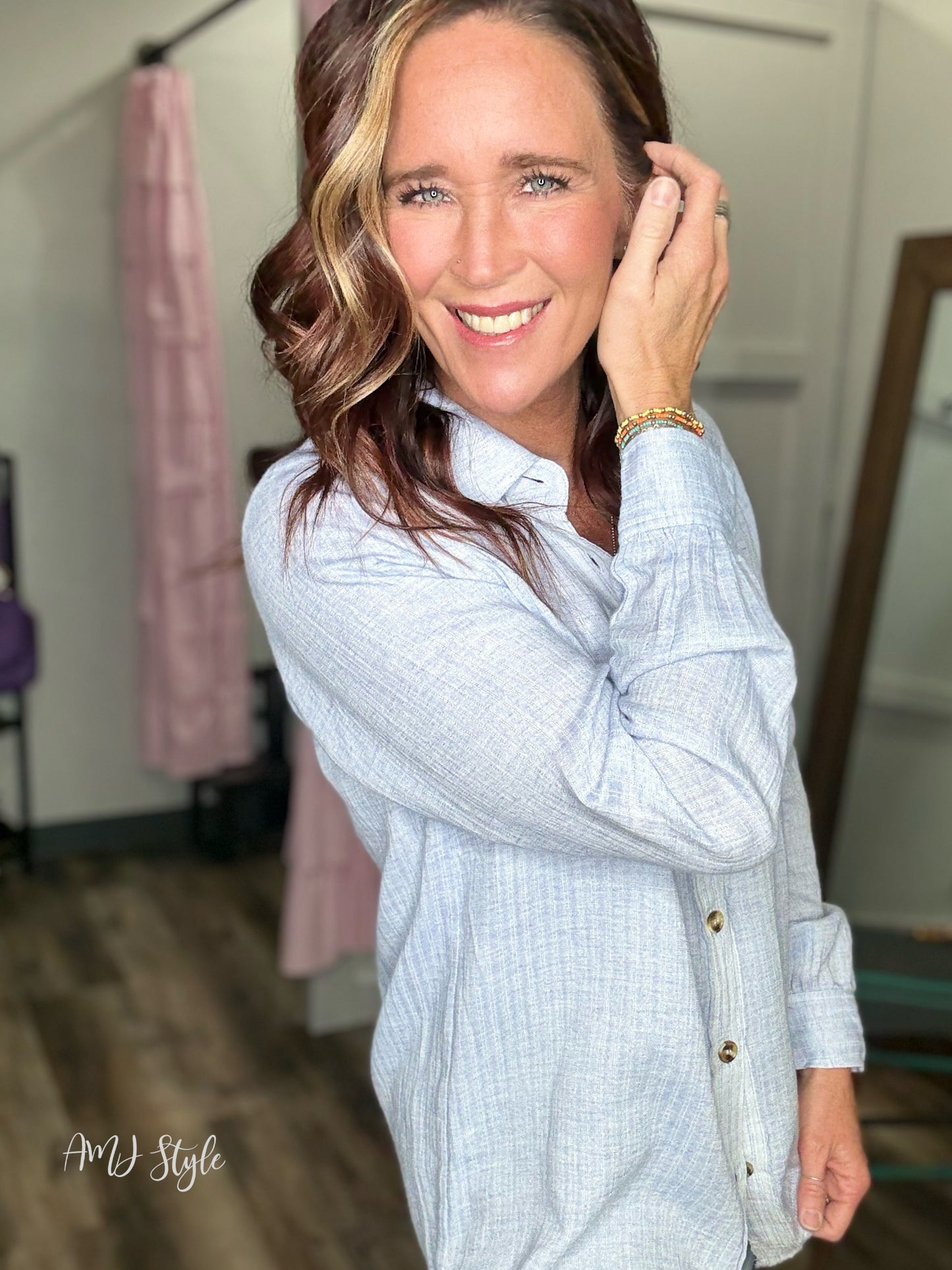 Coastal Whisper Button Down