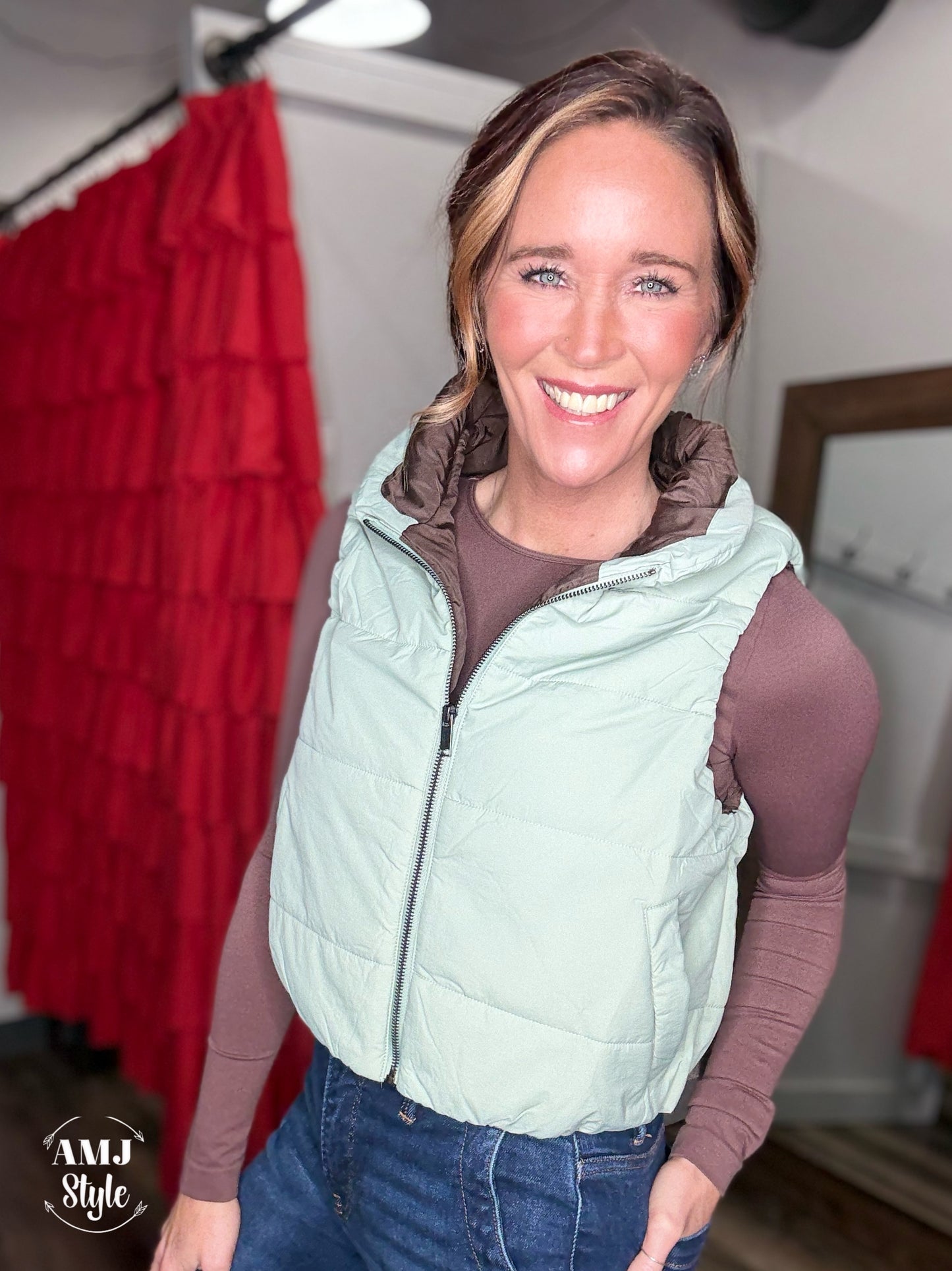 Sage Puffer Vest