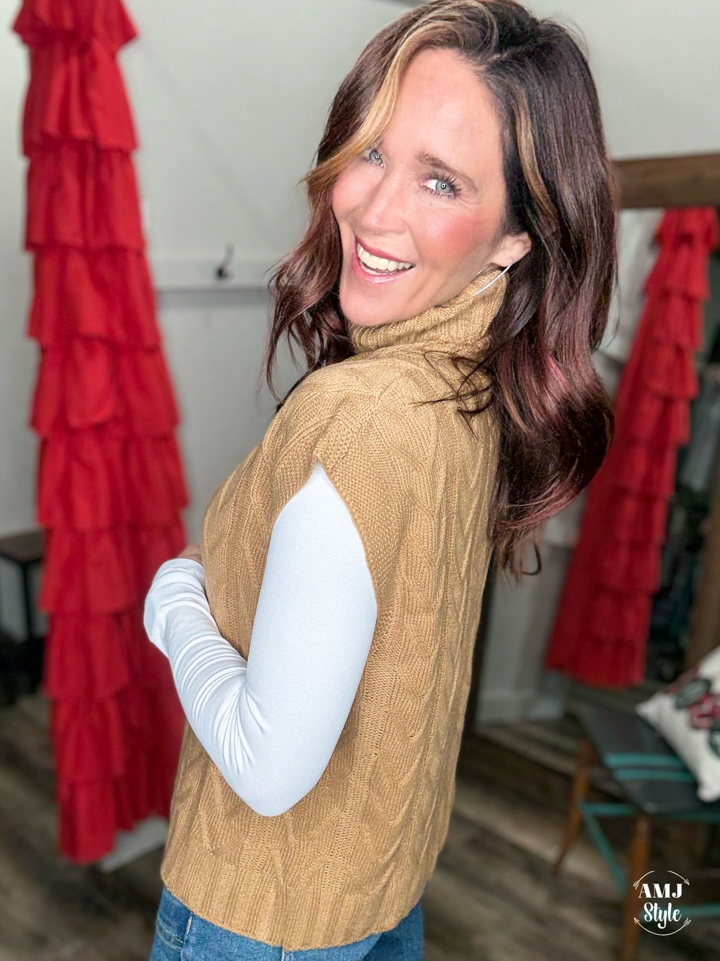 The Sandie Turtleneck Sweater Vest