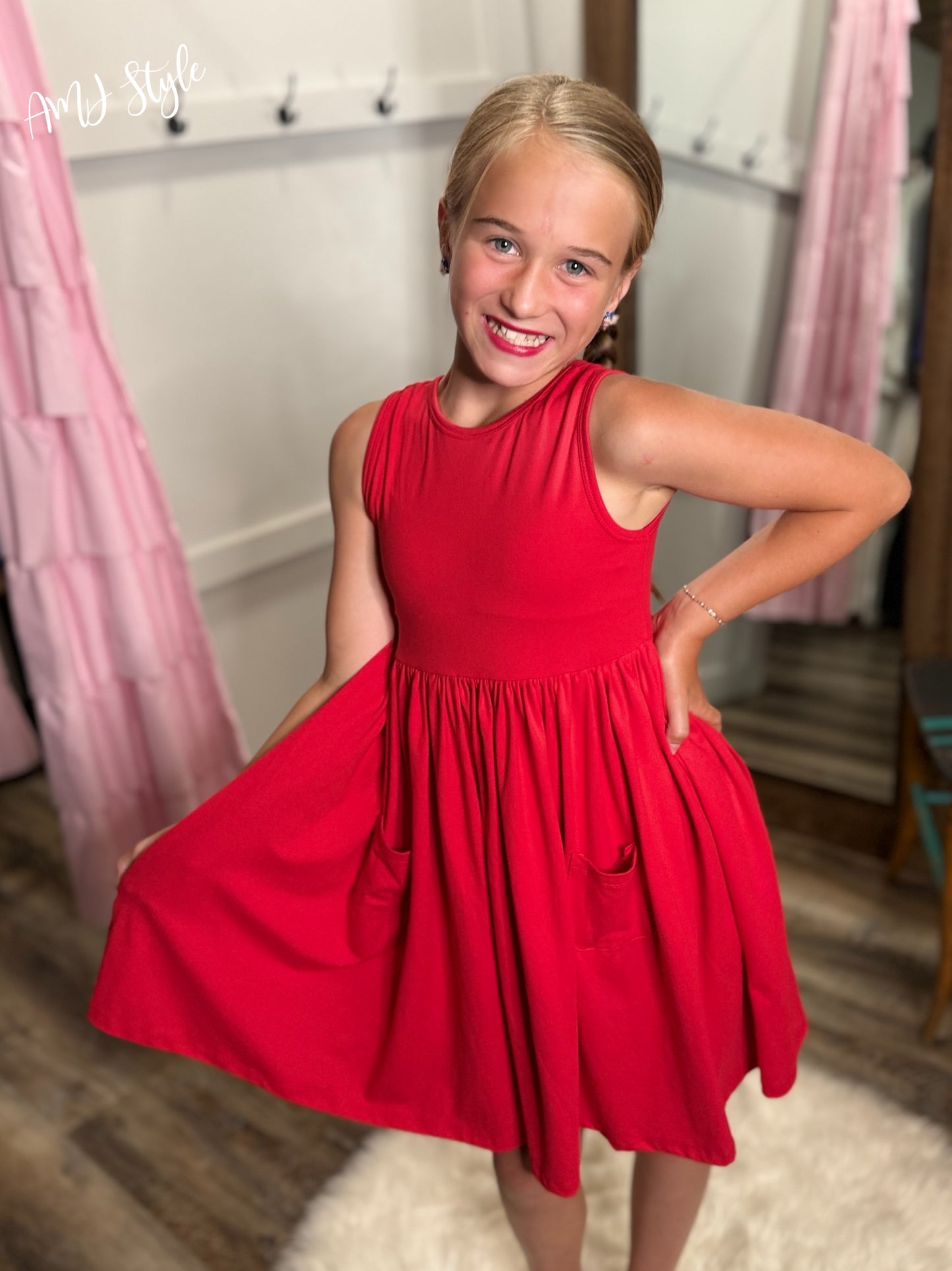 Ruby Twirl Kiddo Dress