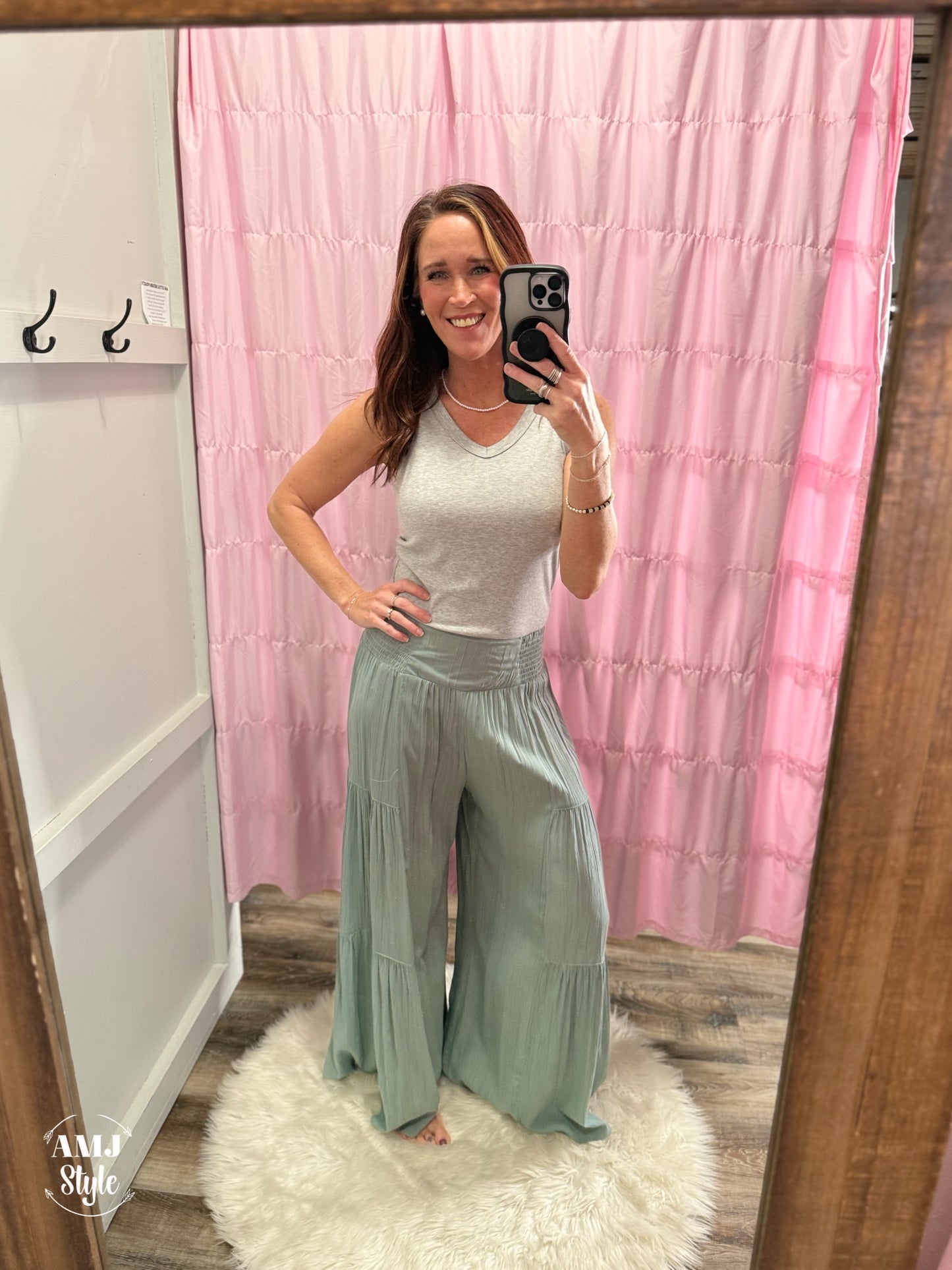 Wanderlust Wide Leg Pants - Solid Sage