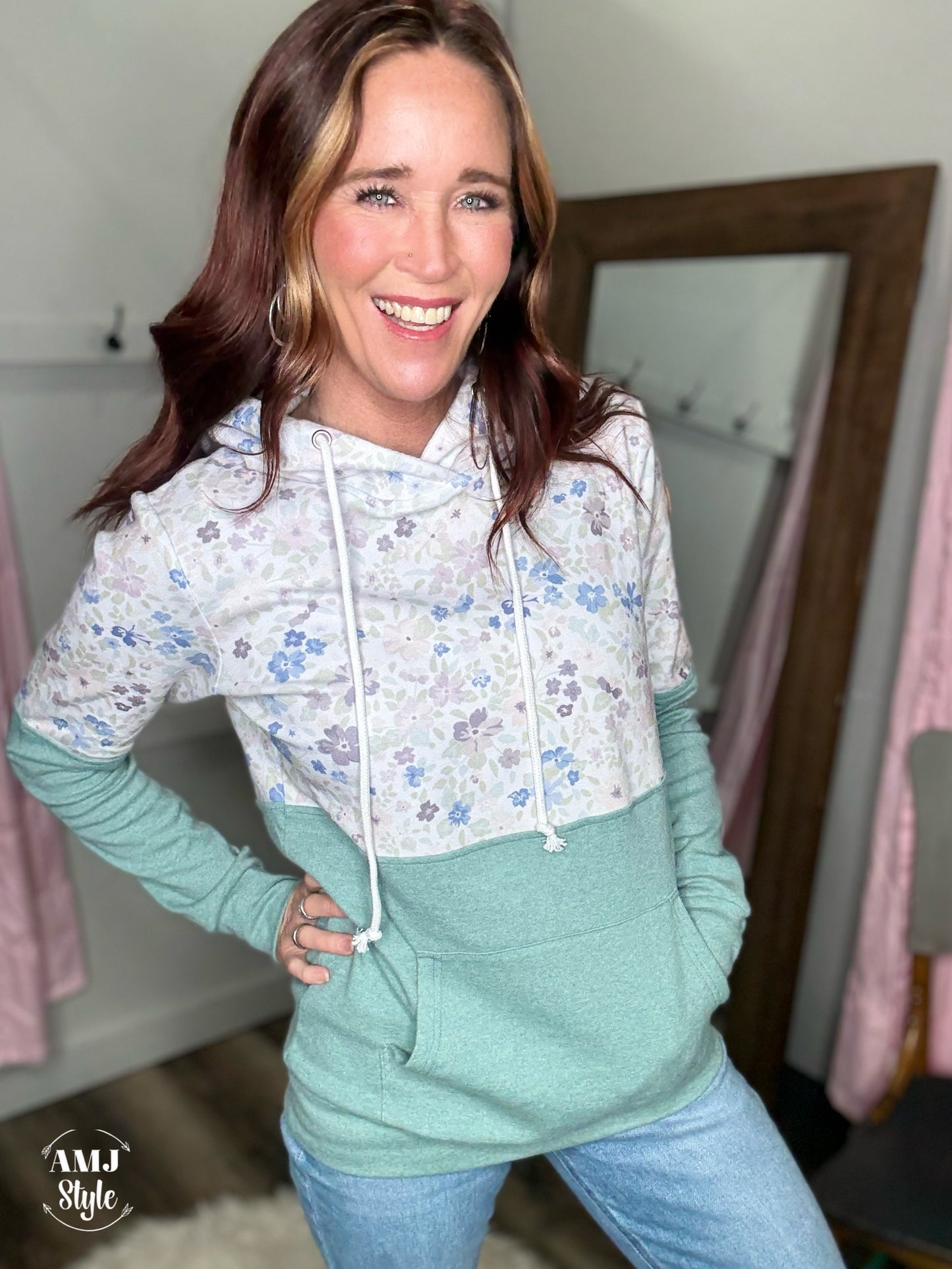 The Hailey Hoodie - Spring Meadows