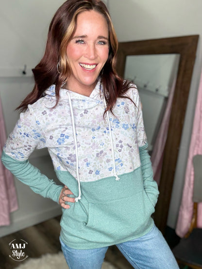 The Hailey Hoodie - Spring Meadows