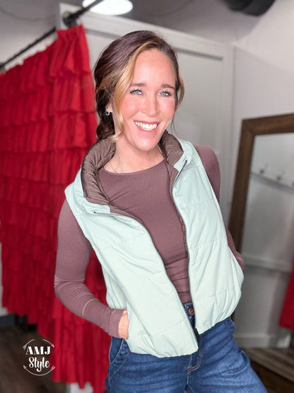 Sage Puffer Vest