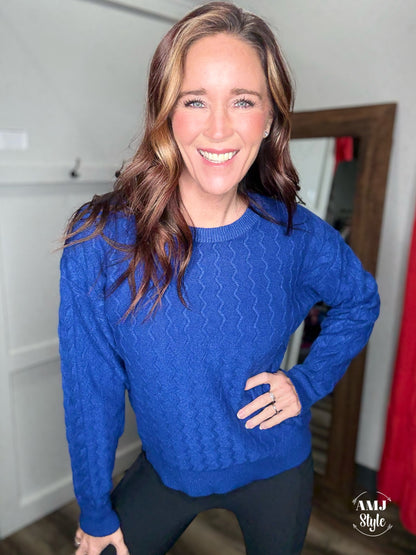 Dawn Distressed Sweater Blue