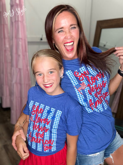 Loves Jesus Matching Adult & Mini Tee