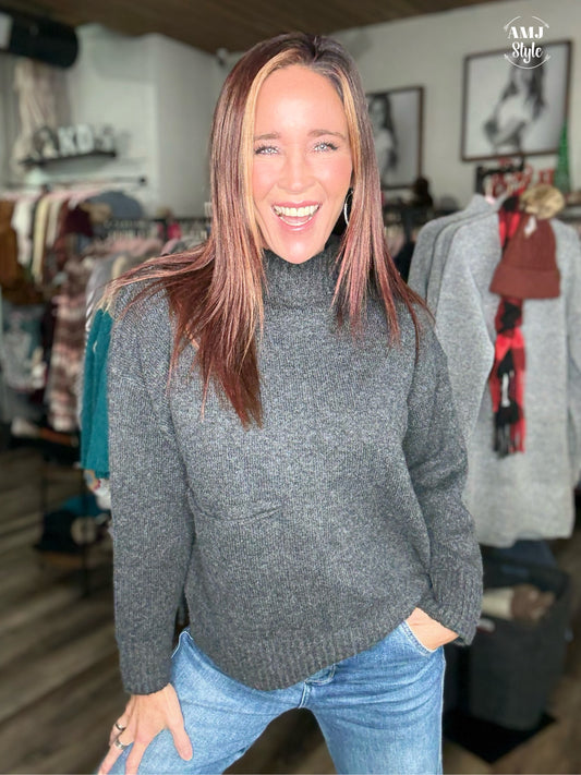 Autumn Crush Sweater - Charcoal