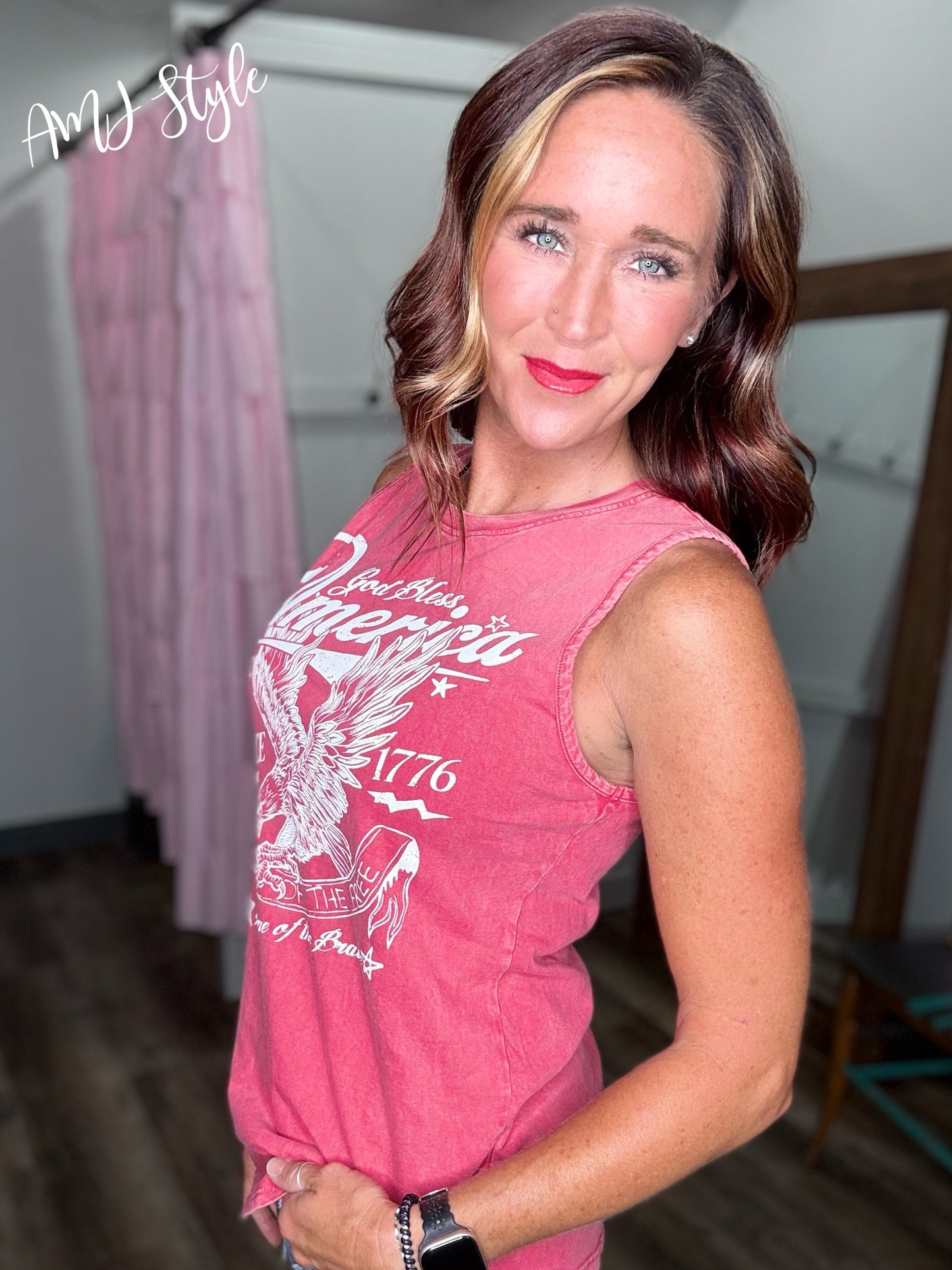 God Bless America Vintage Tank