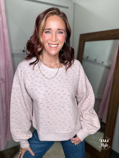 Mini Floral Mid Crop Pullover