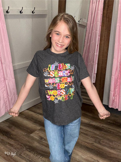 Colorful Stars Made to Worship Tee