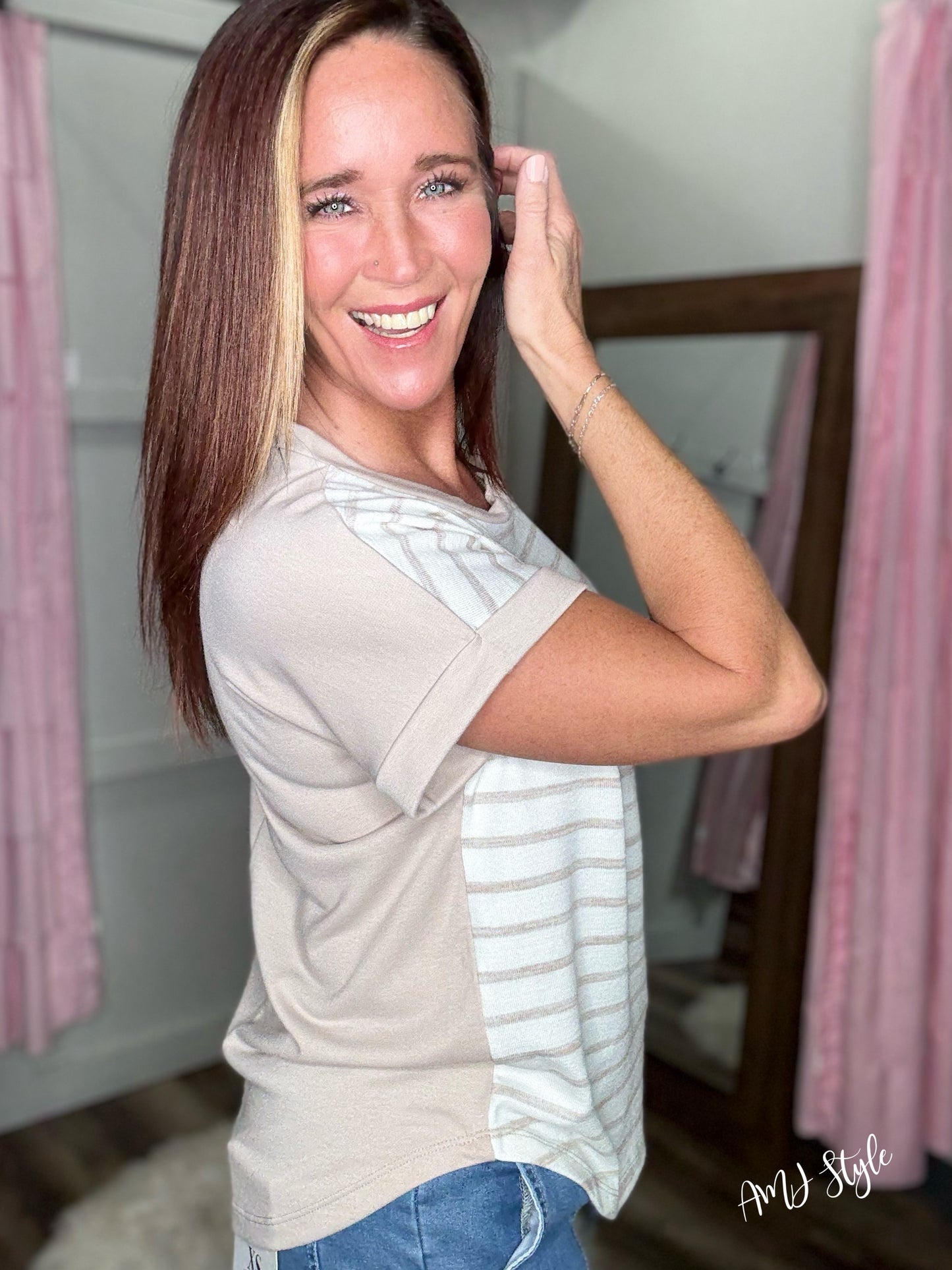 Latte Love Stripe Top