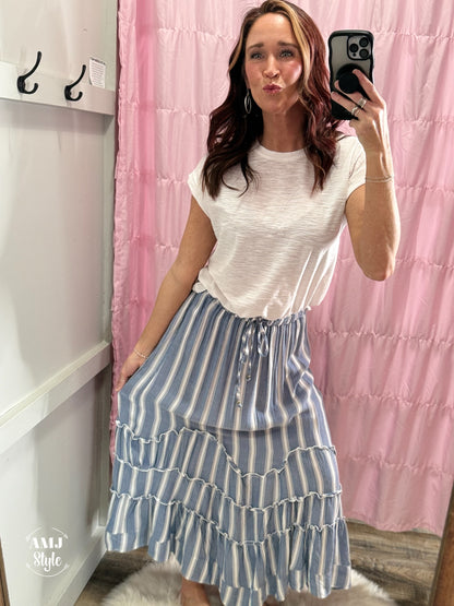 Easy Breeze Stripe Skirt