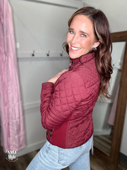 Tailored Trim Jacket - Wine