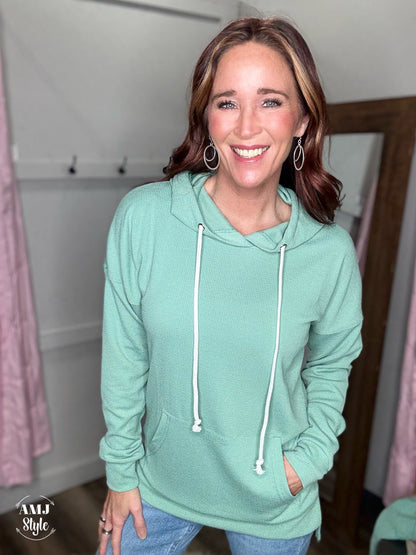 The Kacey Hoodie - Sage