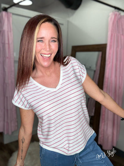 Bubblegum Stripe Top
