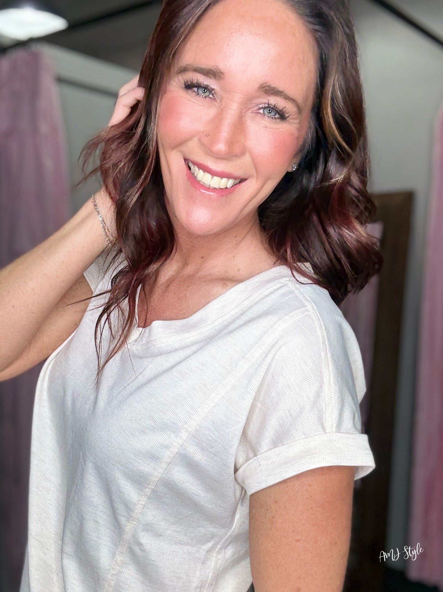 The Effortless V Neck - Oatmeal