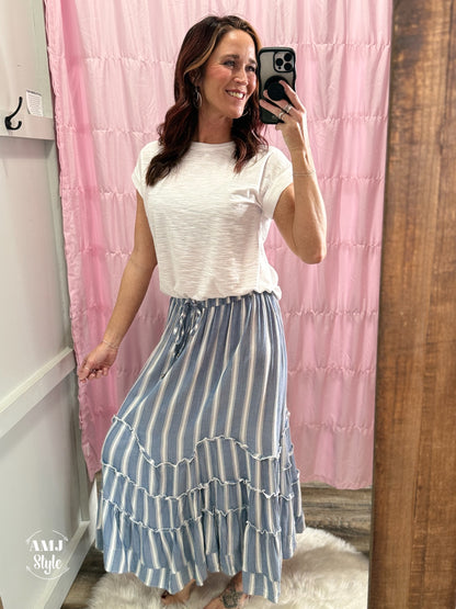Easy Breeze Stripe Skirt