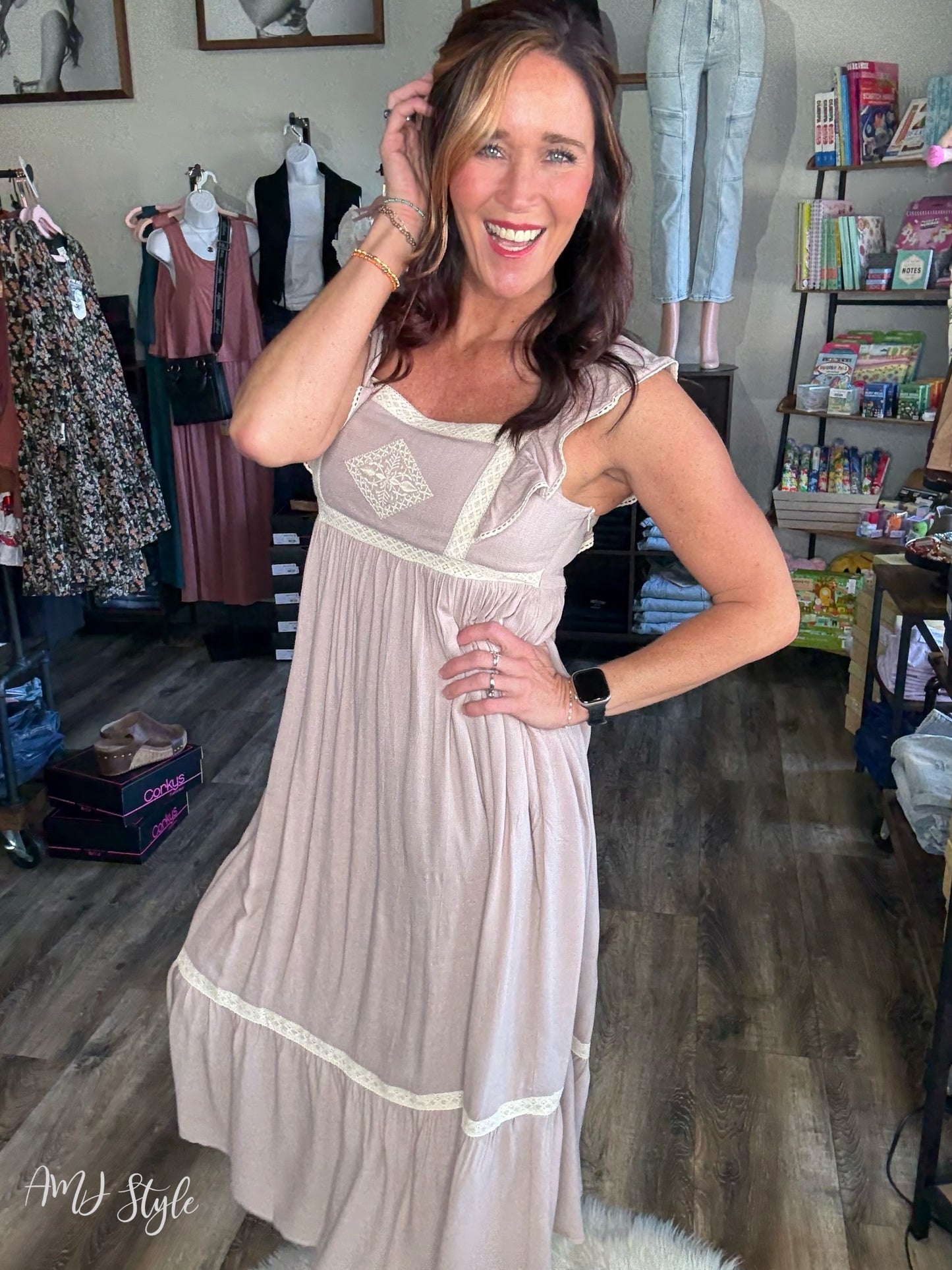 Petal Stich Maxi Dress