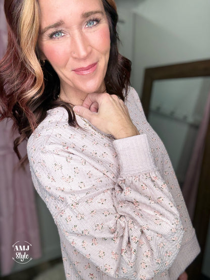 Mini Floral Mid Crop Pullover