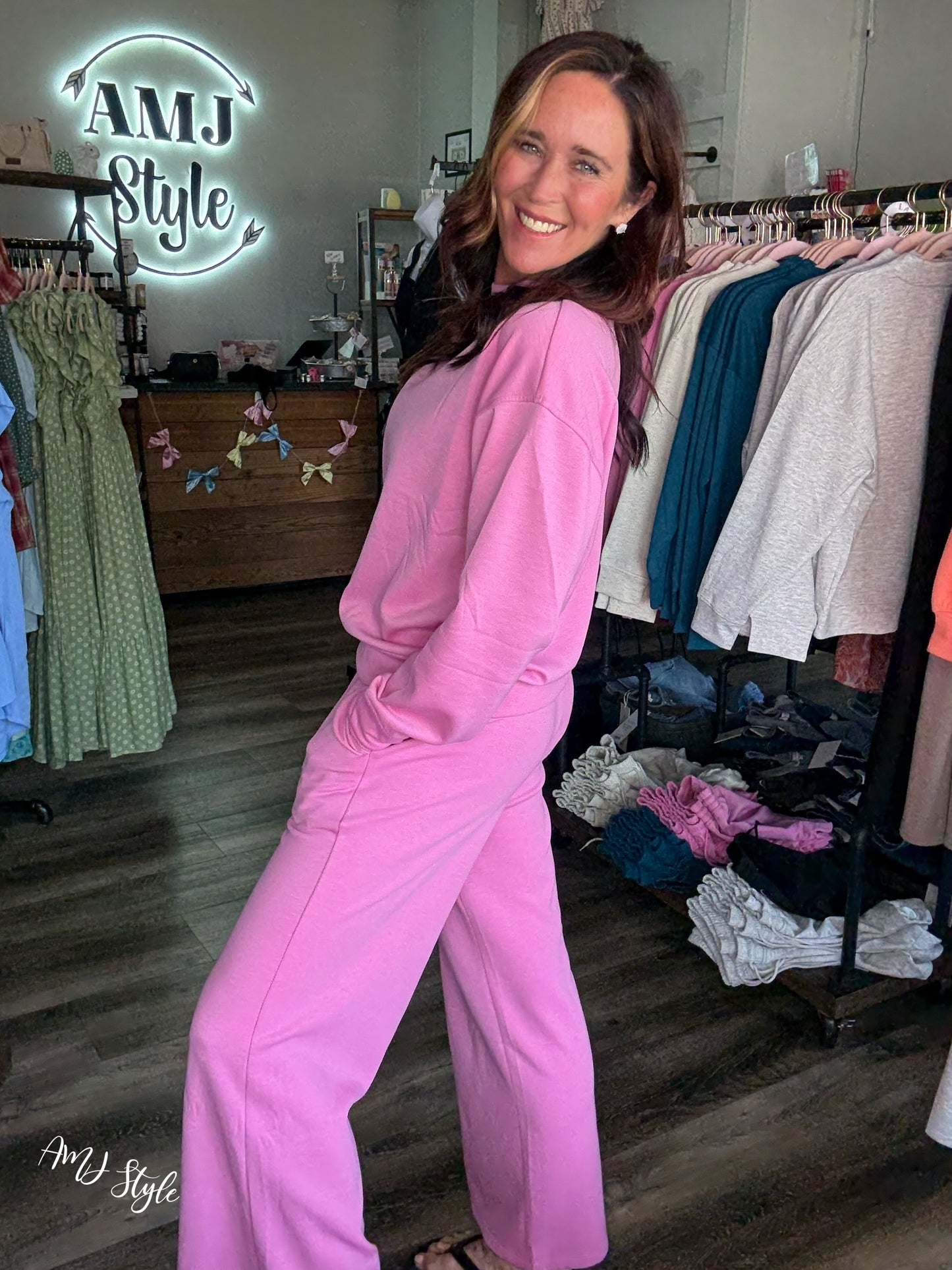 Pure Plush Drawstring Pants - Candy Pink