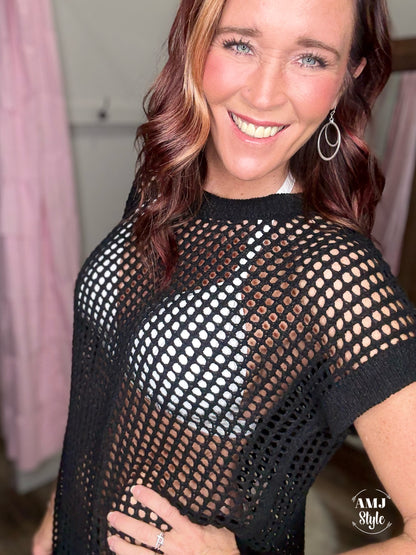 The Poolside Chill Coverup - Black