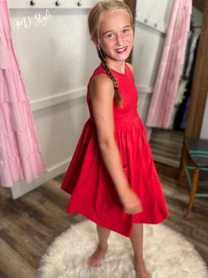 Ruby Twirl Kiddo Dress