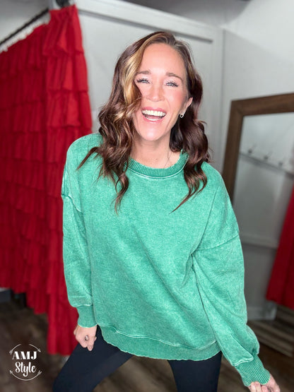 Full of Warmth Pullover - Forest