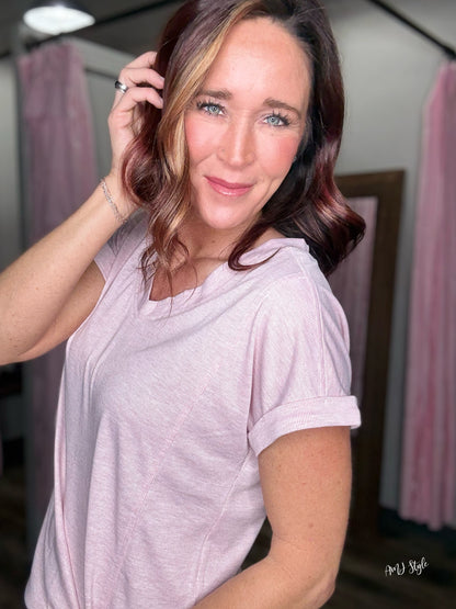 The Effortless V Neck - Pink