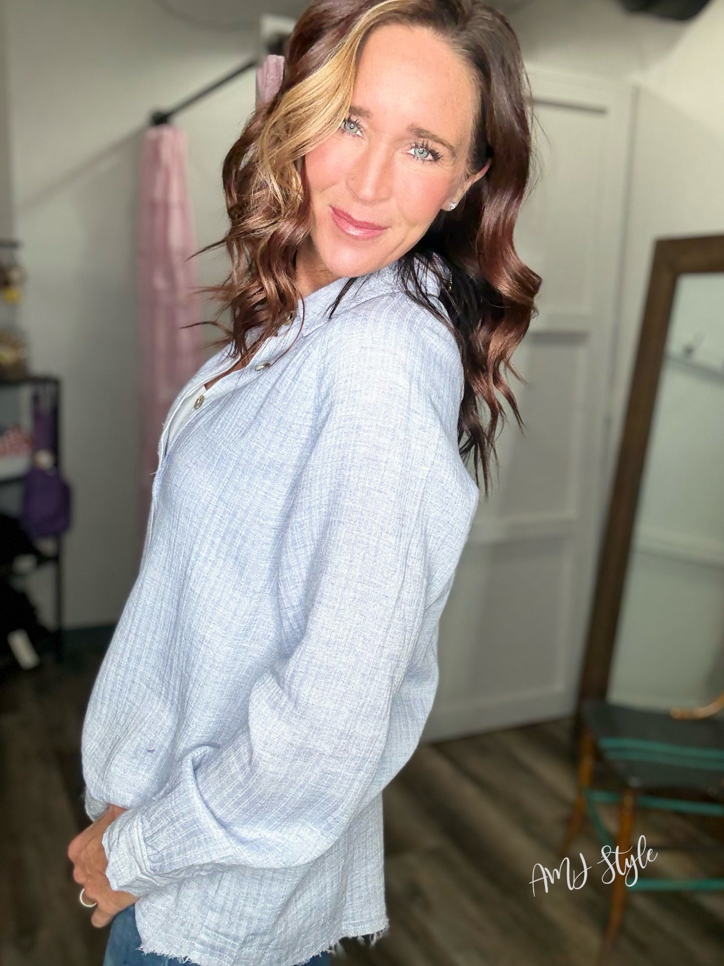 Coastal Whisper Button Down