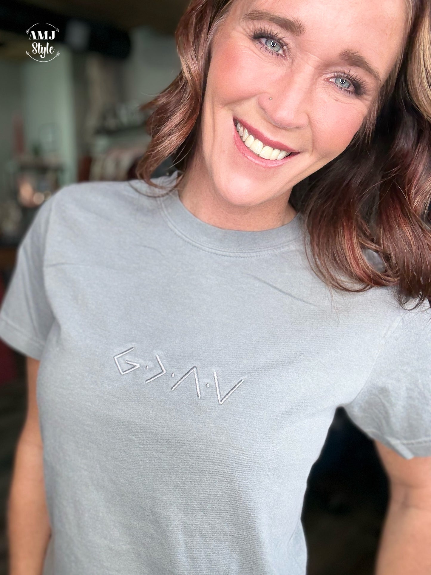 God is Greater Embroidered Tee