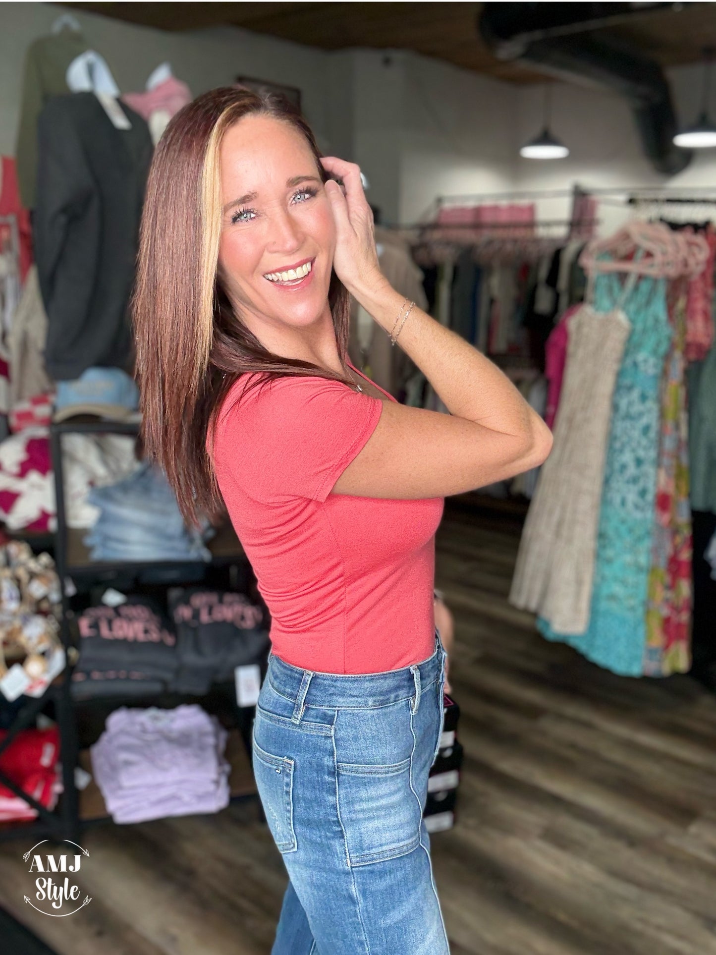 Formed Elegance Body Suit - Coral