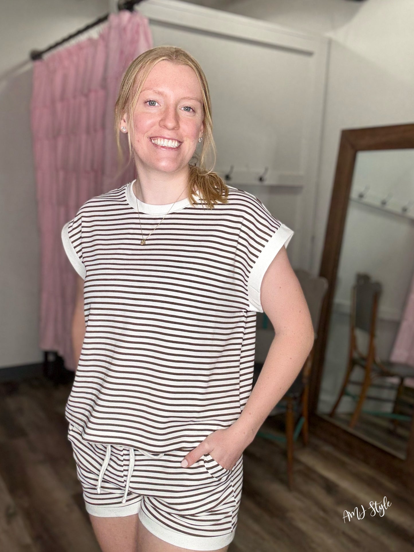 Lido Luxe Stripe Set - Brown