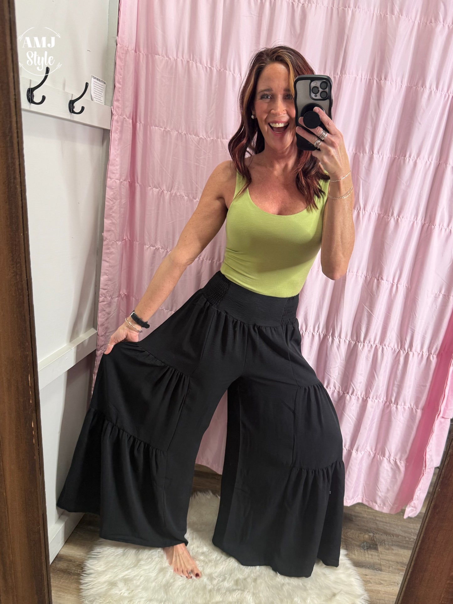 Wanderlust Wide Leg Pants - Solid Black