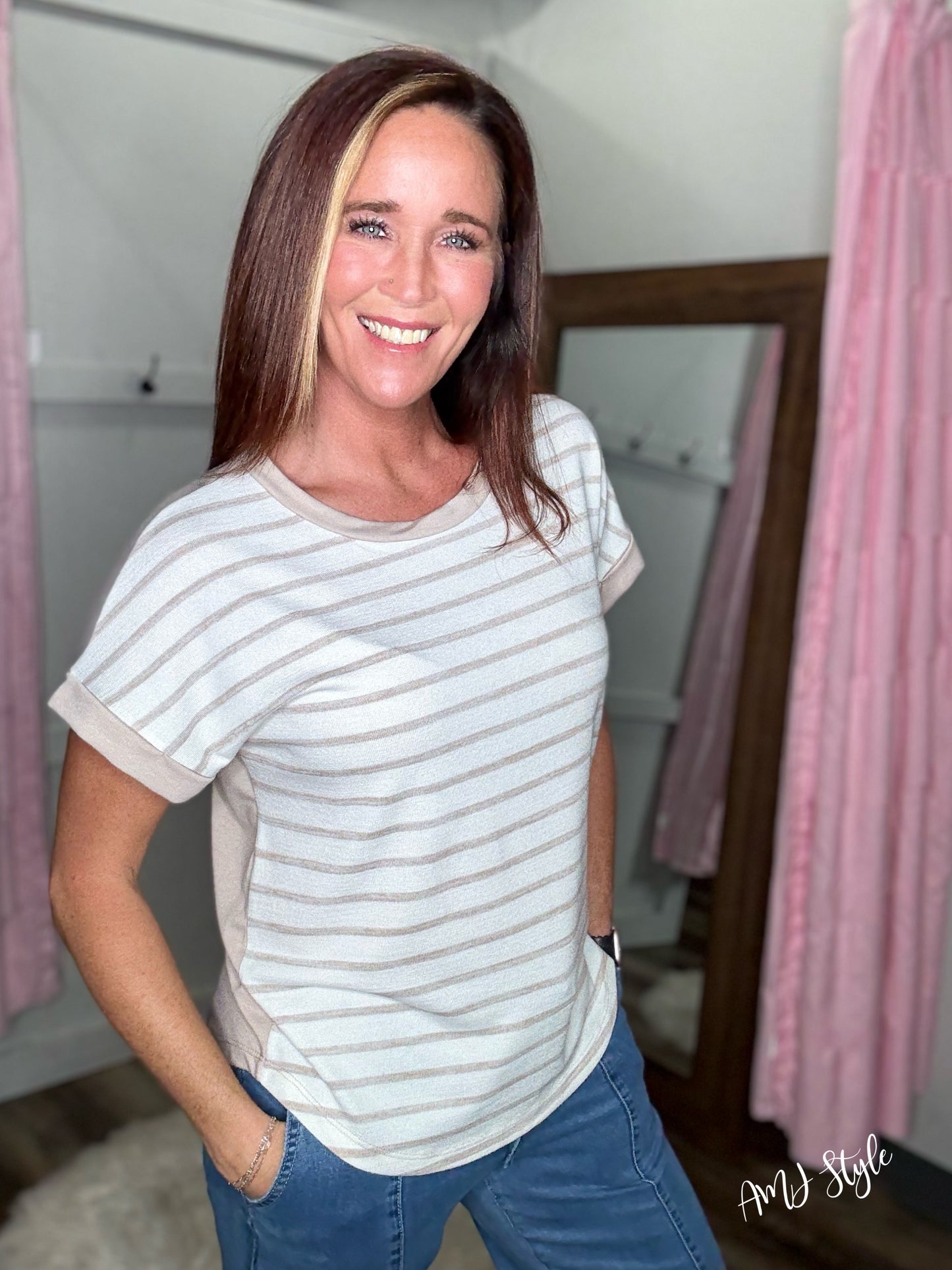 Latte Love Stripe Top