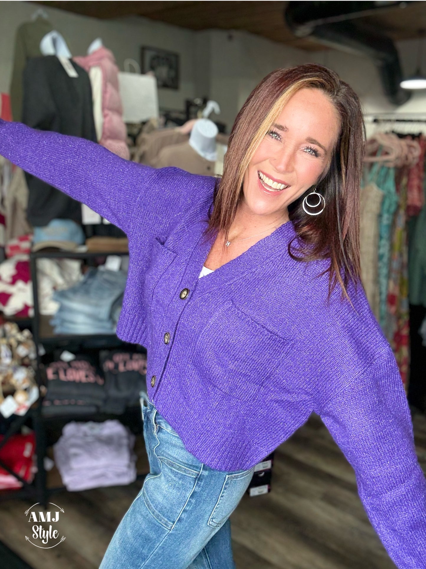 Pretty in Purple Cardi