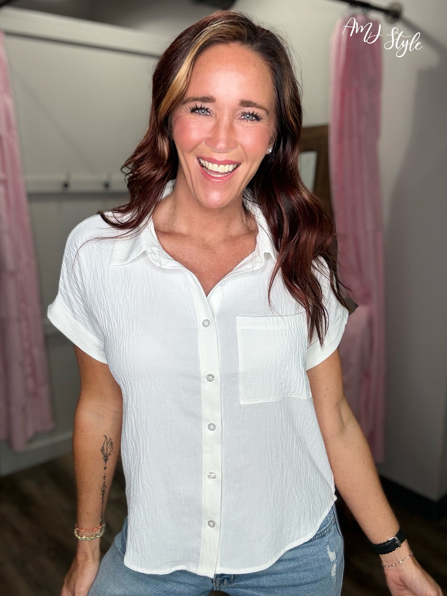 Crisp Air Linen Top