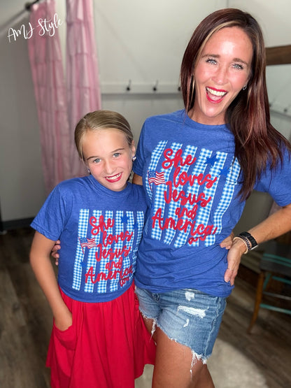 Loves Jesus Matching Adult & Mini Tee