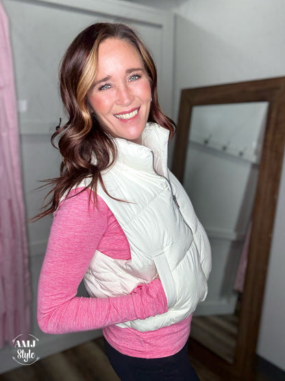 Snow Bunny Crop Vest