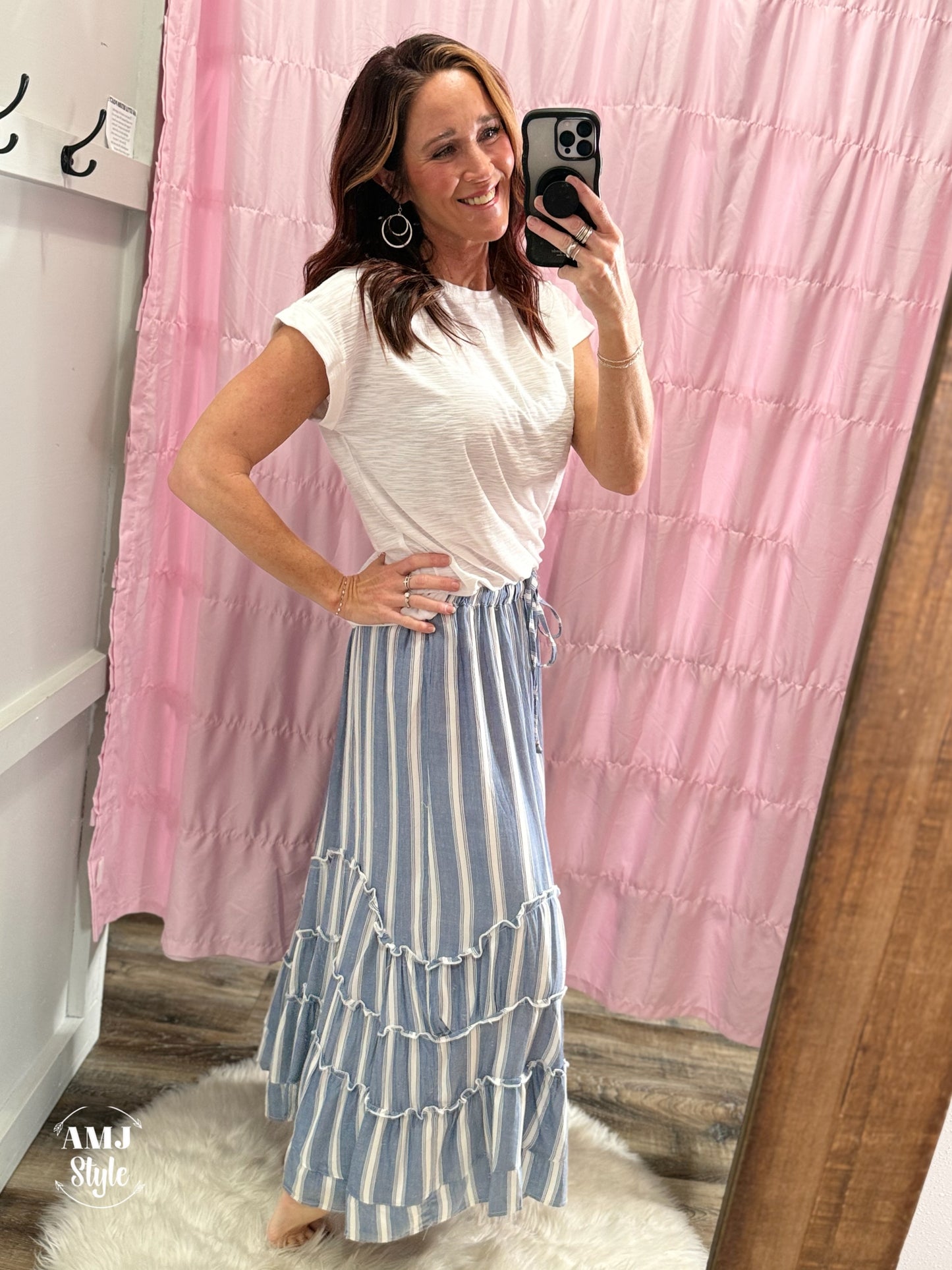 Easy Breeze Stripe Skirt