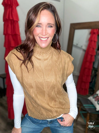 The Sandie Turtleneck Sweater Vest