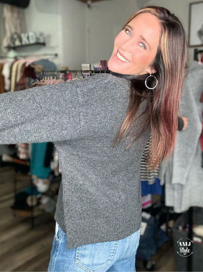 Autumn Crush Sweater - Charcoal