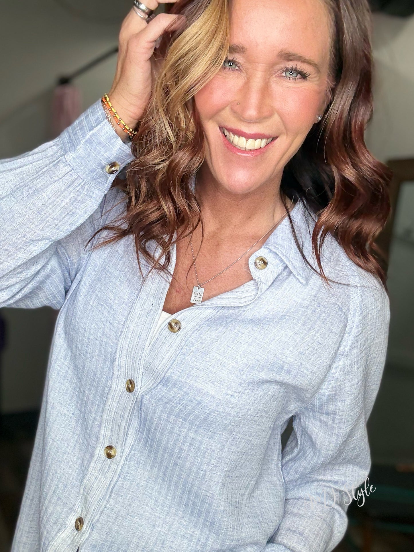 Coastal Whisper Button Down