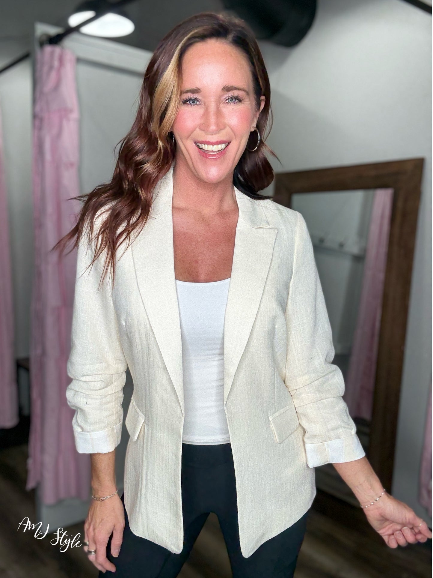 Elegant Muse Blazer - Taupe
