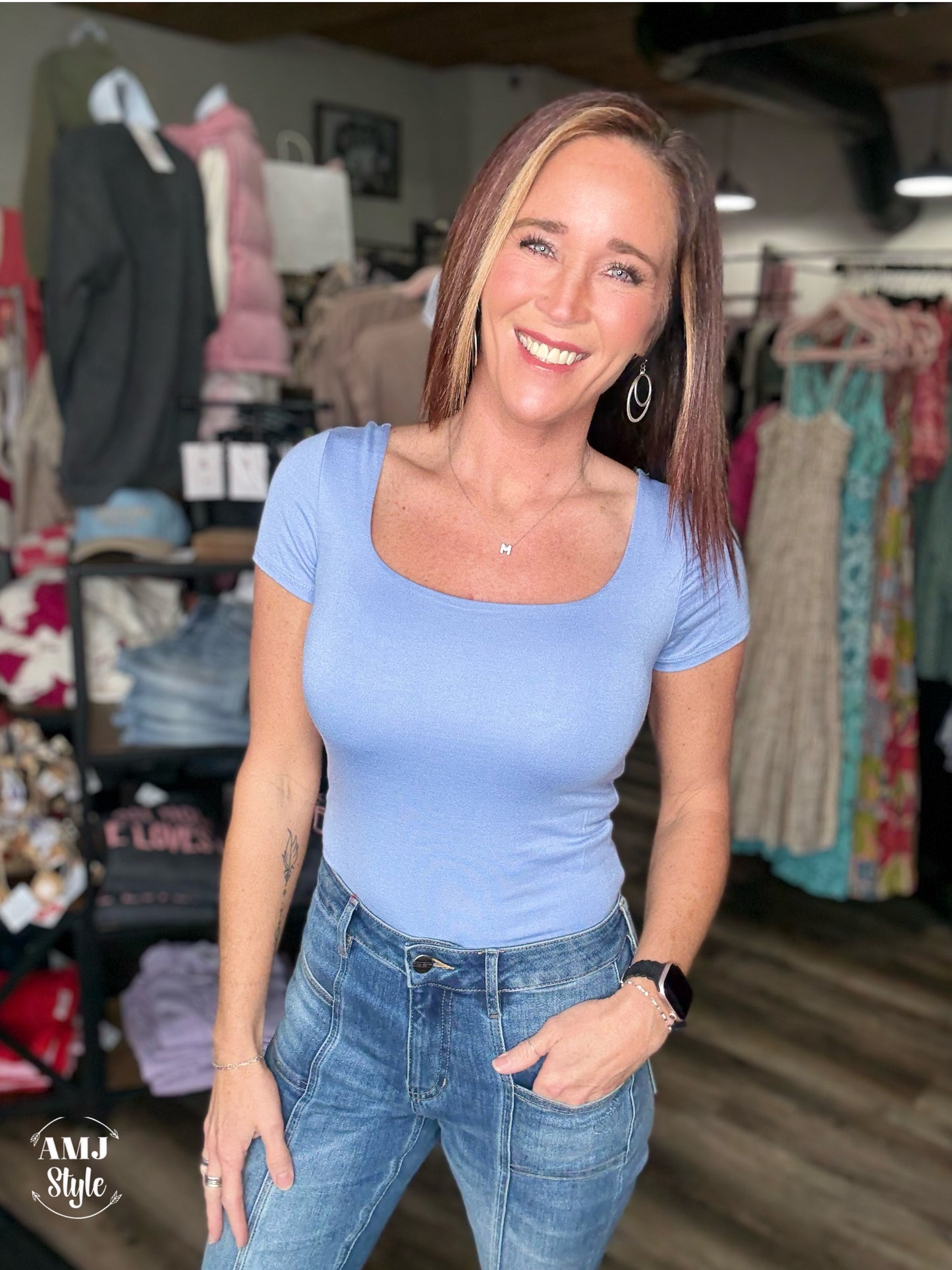 Formed Elegance Body Suit - Sky Bue