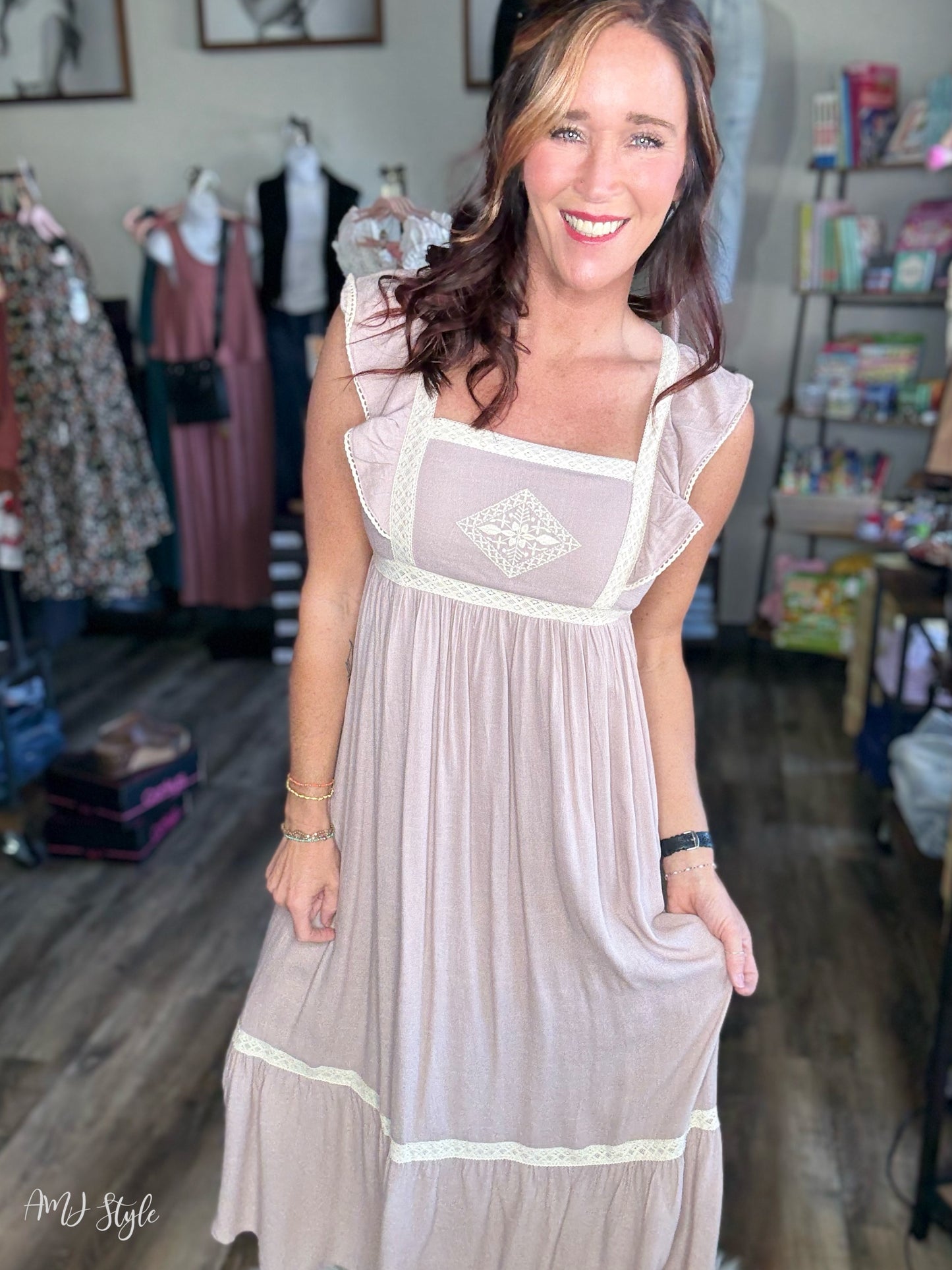 Petal Stich Maxi Dress