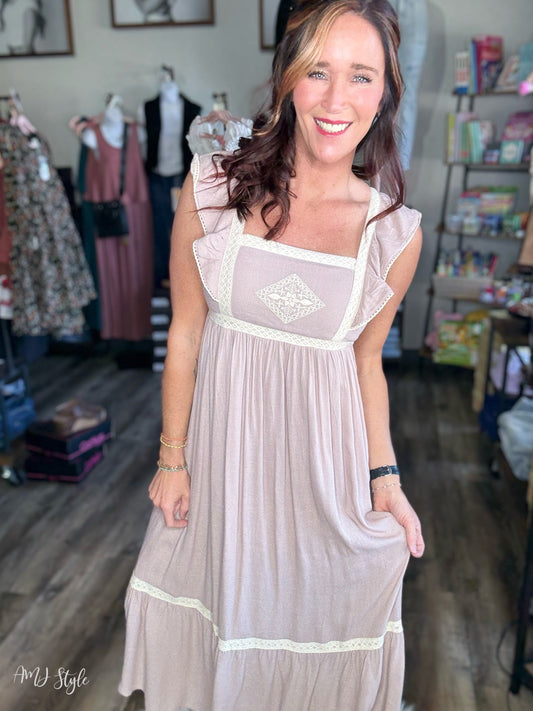 Petal Stich Maxi Dress