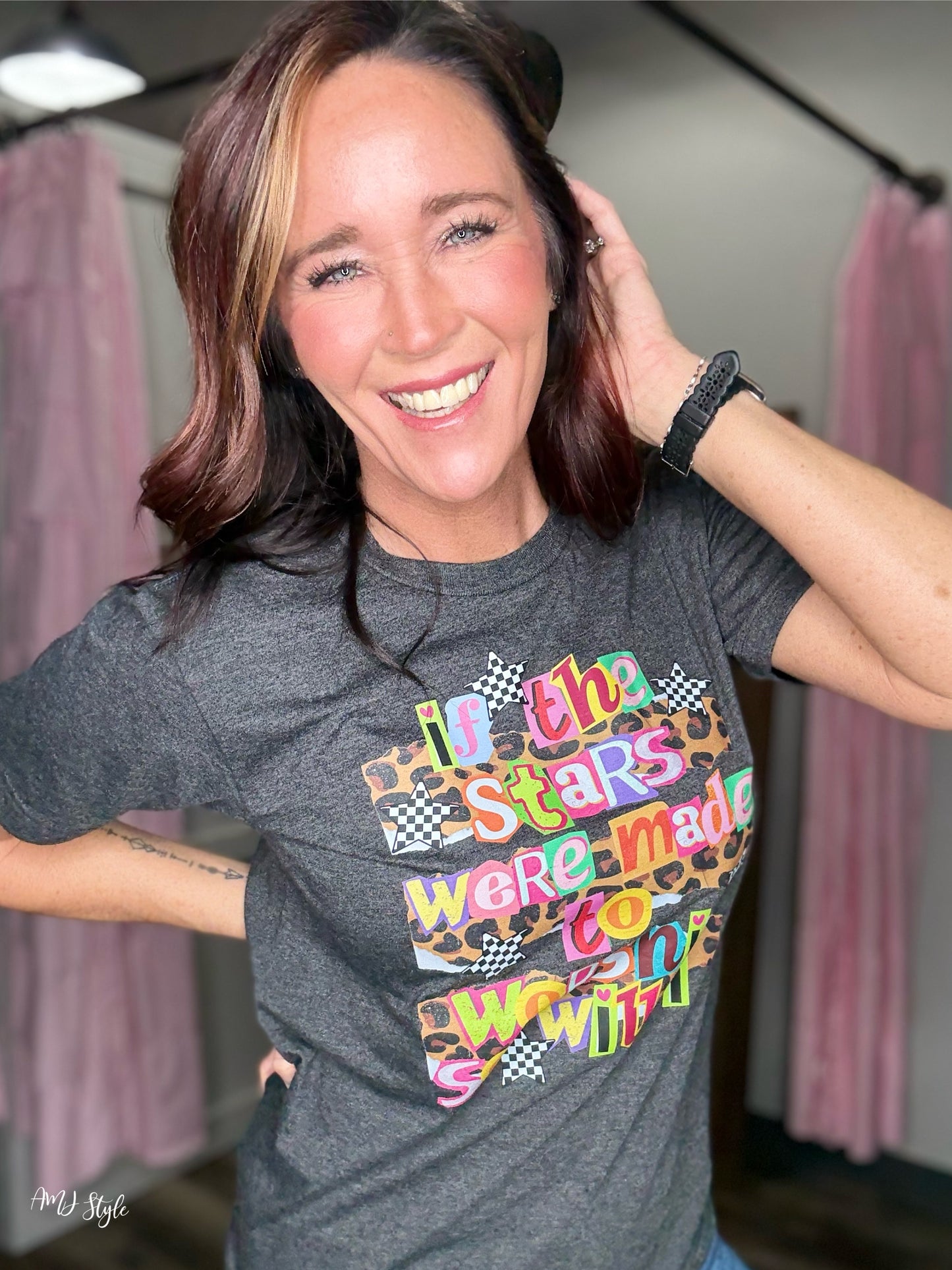 Colorful Stars Made to Worship Tee