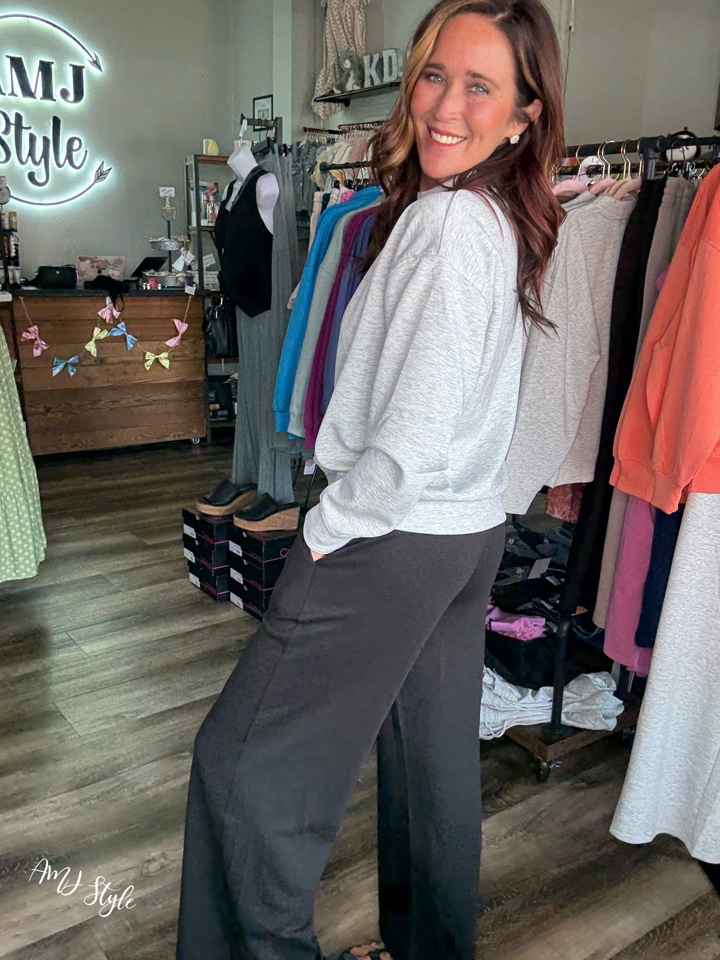 Pure Plush Drawstring Pants - Black